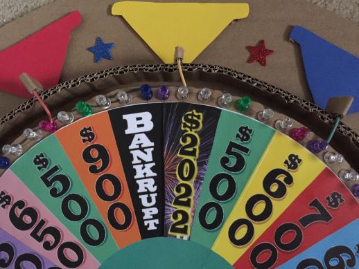 hand made wheel of fortune game wheel 