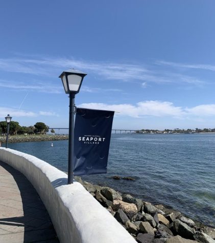 Photo of Seaport Sign Overlooking San Diego Waters by Olivia Voelkel
