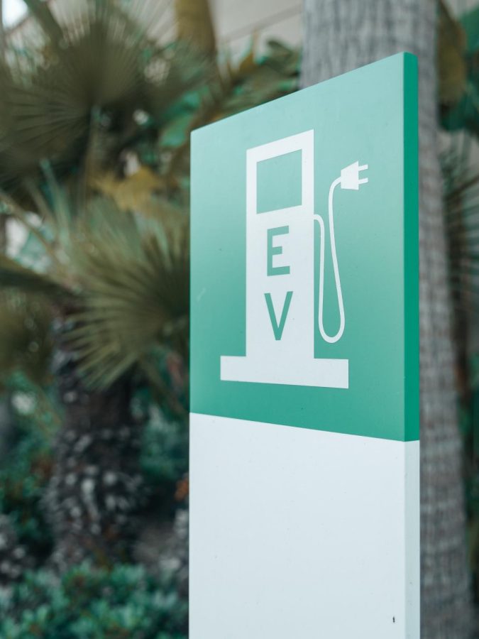 Photo of an EV charging station sign